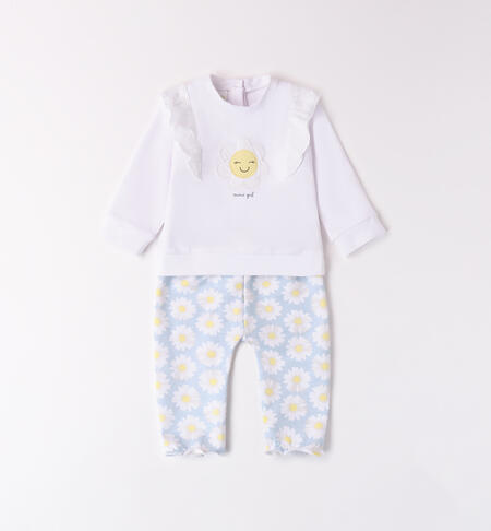 Girls' two-piece tracksuit WHITE