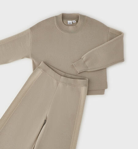 Tuta per ragazza 2 pezzi BEIGE-0422