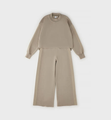 Tuta per ragazza 2 pezzi BEIGE-0422