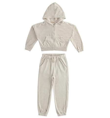 Chenille girl suit from 8 to 16 years old iDO CRYSTAL GRAY-2911