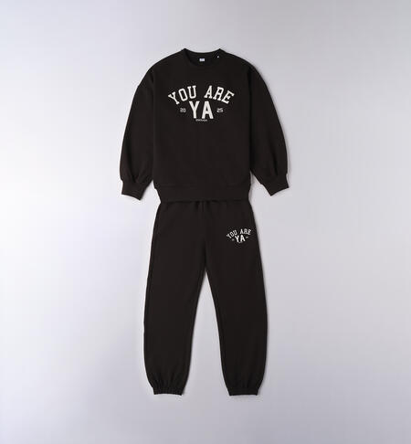 Tuta ragazza sportiva NERO