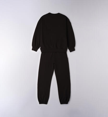 Tuta ragazza sportiva NERO-0658