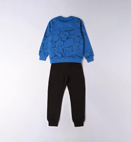 iDO 100% cotton tracksuit for boys from 8 to 16 years BLUETTE-NERO-6VY6