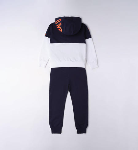 iDO 100% cotton hooded tracksuit for boys from 8 to 16 years NAVY-3854