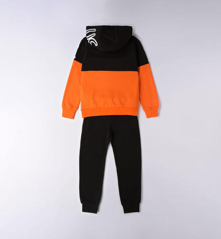iDO 100% cotton hooded tracksuit for boys from 8 to 16 years NERO-0658