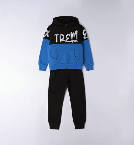 Tuta ragazzo con cappuccio 100% cotone da 8 a 16 anni iDO ROYAL CHIARO-3734