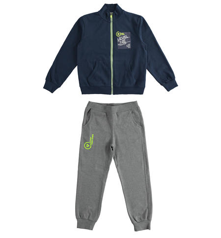Tracksuit for boy made of sweatshirt and trousers from 8 to 16 years old iDO NAVY-3885