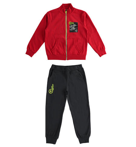 Tuta ragazzo felpa e pantalone - da 8 a 16 anni iDO ROSSO-2253
