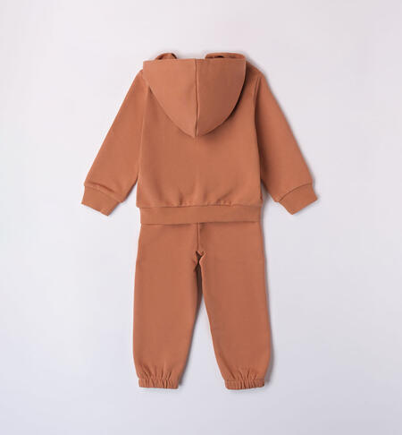 iDO tracksuit with hoodie for girls from 9 months to 8 years MOCHA MOUSSE-1121