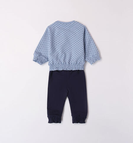 iDO tracksuit with heart for girls from 1 to 24 months LAVANDA-BLU-6WM5