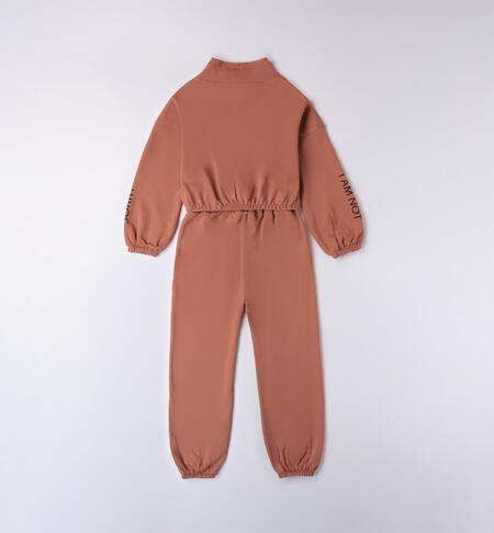 iDO two-piece sporty tracksuit for girls from 8 to 16 years MOCHA MOUSSE-1121