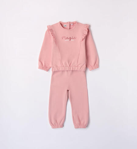 iDO pink tracksuit for girls from 9 months to 8 years ROSA-2524