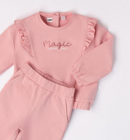 iDO pink tracksuit for girls from 9 months to 8 years ROSA-2524