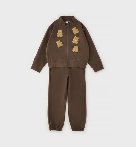 Tuta sportiva bambina MARRONE SCURO-0871