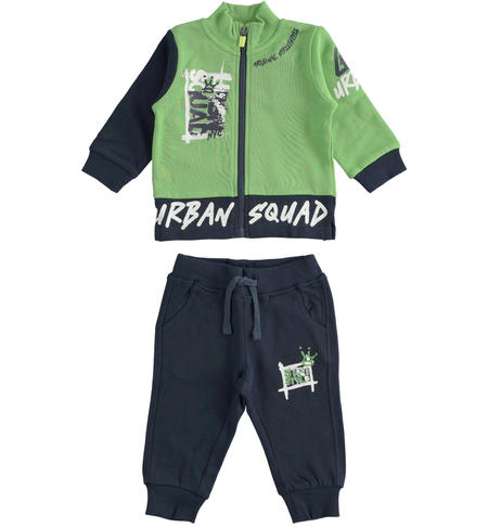 Sports tracksuit for boys from 9 months to 8 years iDO VERDE-4932