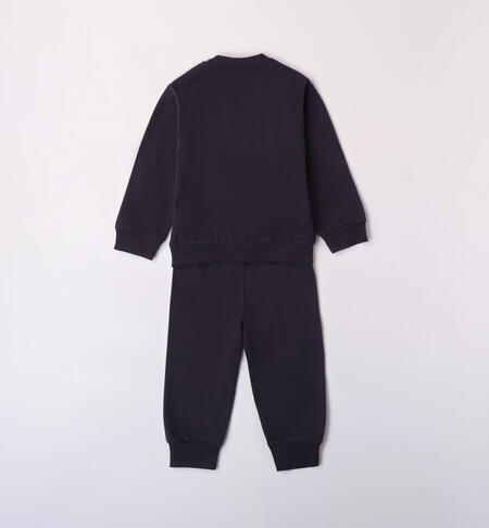 iDO shoe print tracksuit for boys from 9 months to 8 years NAVY-3885