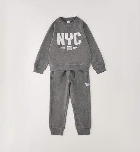 Tuta sportiva bambino GRIGIO MELANGE-8970