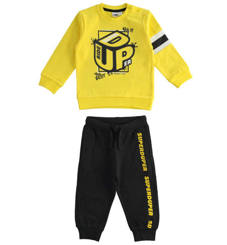 Jersey sports suit for boys from 9 months to 8 years iDO GIALLO-1444