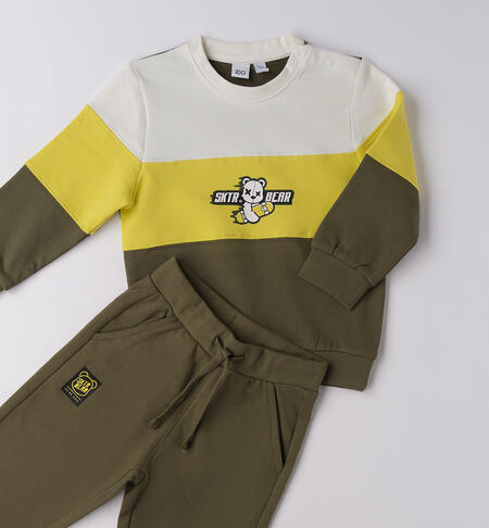 Tuta sportiva da bambino VERDE SALVIA-4951