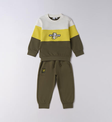 Tuta sportiva da bambino VERDE SALVIA-4951