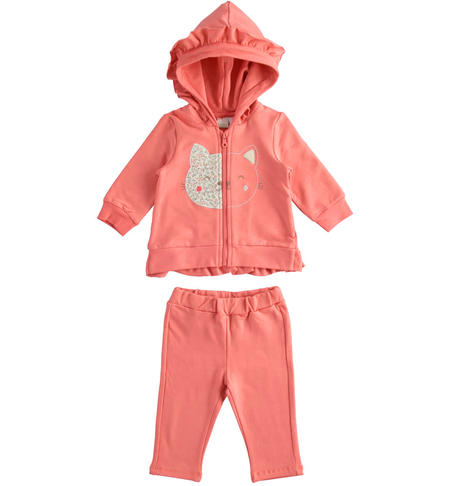 Baby girl's sports tracksuit from 0 to 18 months iDO ROSA-2337