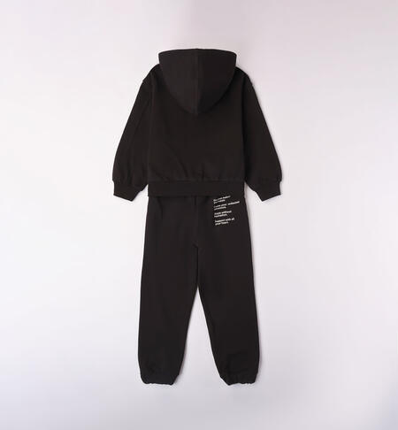 iDO two-piece sporty tracksuit for girls from 8 to 16 years NERO-0658