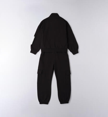 Tuta sportiva ragazza NERO-0658