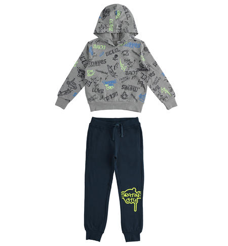Boy¿s sports tracksuit  from 8 to 16 years by iDO GRIGIO MELANGE-BLU-6UV3