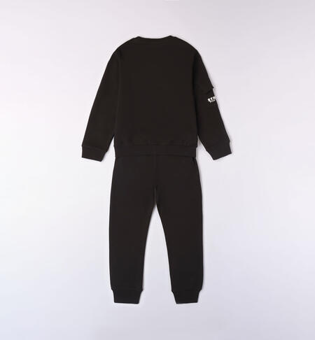 iDO tracksuit with small pocket for boys aged 8 to 16 NERO-0658