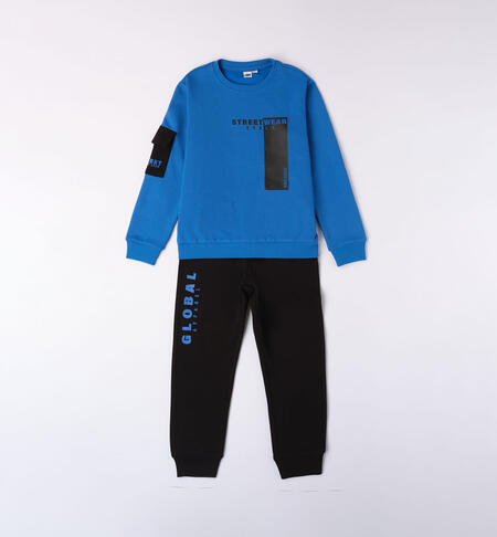 iDO tracksuit with small pocket for boys aged 8 to 16 ROYAL-3744