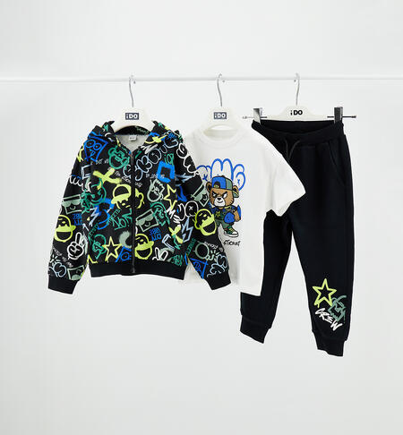 Three-piece tracksuit for children BLACK
