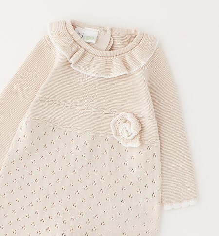 100% cotton romper suit for newborn girls CRYSTAL GRAY-2911