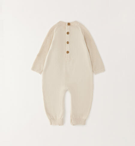Tutina 100% cotone per neonato BEIGE-0172