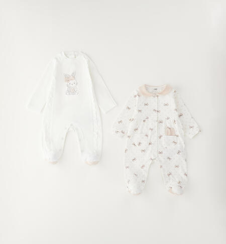 Tutina 2 pezzi neonata PANNA