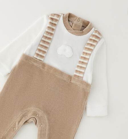 Tutina bimbo ciniglia BEIGE-0437