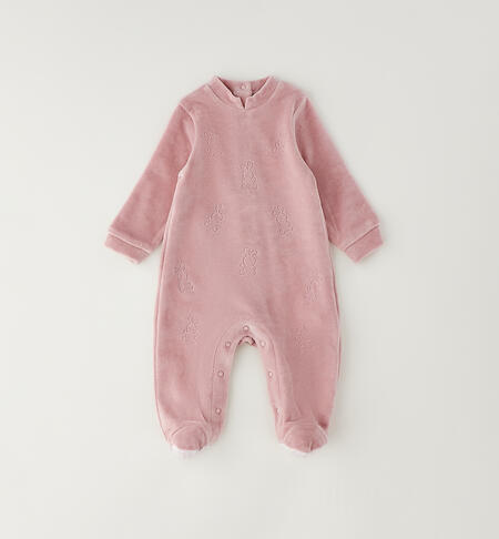Baby girl's chenille onesie PINK
