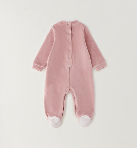 Baby girl's chenille onesie ROSA-3031