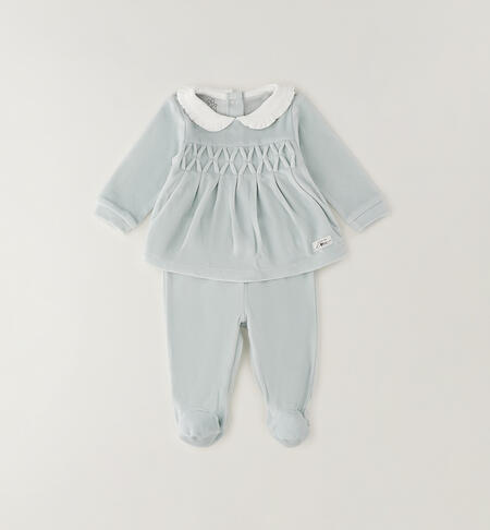 Newborn chenille onesie GREEN