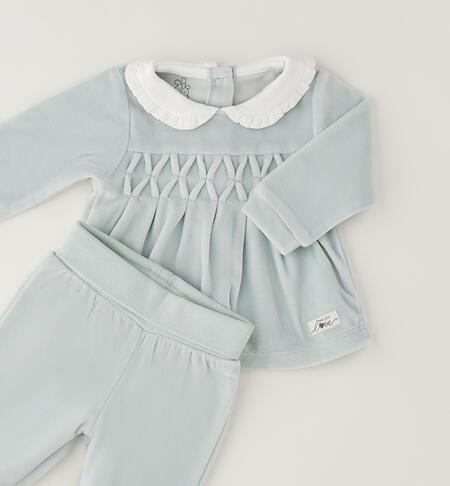 Newborn chenille onesie LIGHT MINT-4134