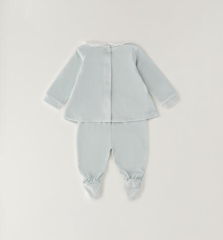 Newborn chenille onesie LIGHT MINT-4134