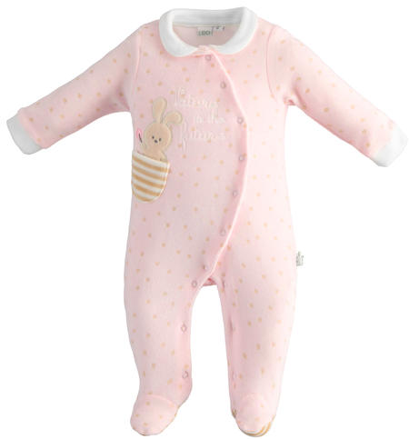 Tutina ciniglia neonato - da 0 a 18 mesi iDO ROSA-BEIGE-6UC6