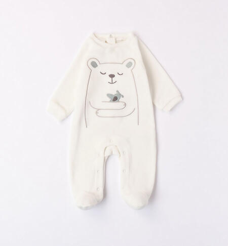 iDO chenille romper with feet for baby boy from newborn to 18 months PANNA-0112