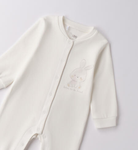 Tutina di cotone per neonata PANNA-0112