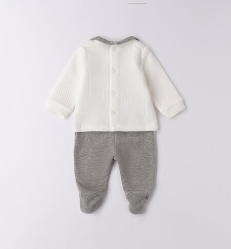 Tutina due pezzi neonato PANNA-0112