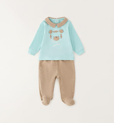 Tutina due pezzi neonato VERDE