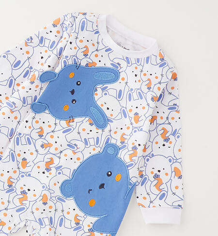 Tutina estiva neonato BIANCO-ARANCIO-6BVC