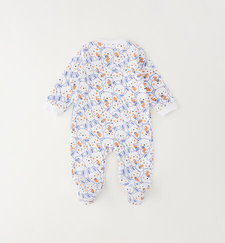 Tutina estiva neonato BIANCO-ARANCIO-6BVC