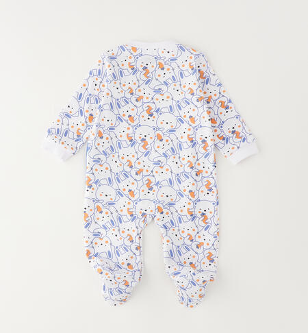 Tutina estiva neonato BIANCO-ARANCIO-6BVC
