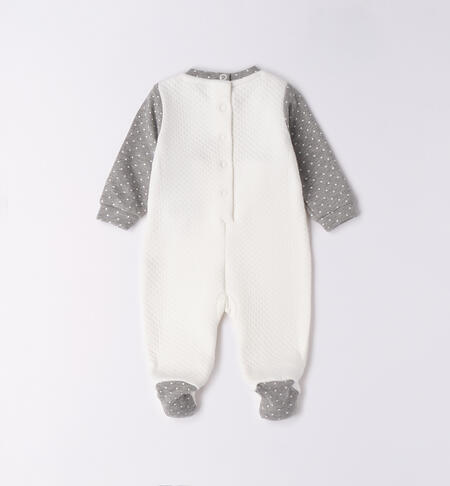 Tutina iDo neonata GRIGIO MELANGE-PANNA-6BSS