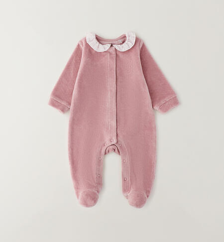 Baby girl's chenille onesie PINK